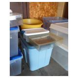 Collection of Plastic Storage Bins