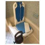 Electric Bath/Shower Chair, crutches, and grabber