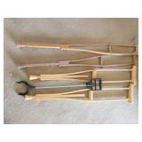 Electric Bath/Shower Chair, crutches, and grabber