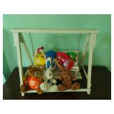 Collection of M&M Stuffed Toys and Swing
