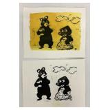 Three Signed Block Prints by Jack Zipes