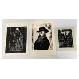 Three Block Prints Illustrated by Jack Zipes from the Book Charles Godfrey Leland and his Magical Tales