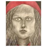Large Painting of Little Red Riding Hood by Hanna Zipes