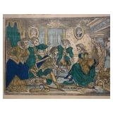 Framed French Print - La Petite Cendrillon- Original French 19th Century Fairy Tale Drawing from an Antique Chapbook