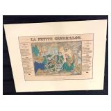Framed French Print - La Petite Cendrillon- Original French 19th Century Fairy Tale Drawing from an Antique Chapbook