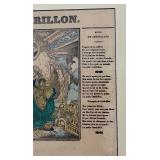 Framed French Print - La Petite Cendrillon- Original French 19th Century Fairy Tale Drawing from an Antique Chapbook