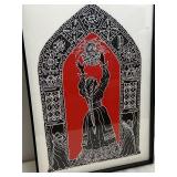 Framed Signed Fairytale Themed Multi-Media Print by: Joellyn Rock "Witch