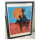 Set of 3 Framed Fairytale Themed Multi-Media Prints by: Joellyn Rock 2004