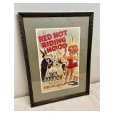 Framed Red Riding Hood MGM Cartoon Advertising Print