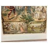 Beautiful Framed Vintage Snow White & the 7 Dwarves Themed Print