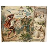 Beautiful Framed Vintage Snow White & the 7 Dwarves Themed Print