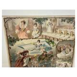 Beautiful Framed Vintage Snow White & the 7 Dwarves Themed Print