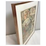 Beautiful Framed Vintage Snow White & the 7 Dwarves Themed Print