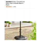 STYLEWELL 7.5 FT. STEEL MARKET OUTDOOR PATIO UMBRELLA IN CHILI RED & BLACK STYLEWELL UMBRELLA BASE. SEE PICTURES!!