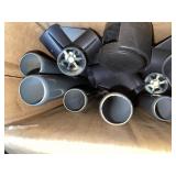 HOUSEHOLD ESSENTIALS SILVER BLACK METAL AND POLYESTER LAUNDRY HAMPER SORTER WITH 3 VENTED BAGS. SEE PICTURES!!