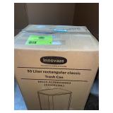 INNOVAZE 8 GAL./30-LITER FINGERPRINT FREE STAINLESS STEEL RECTANGULAR KITCHEN STEP-ON TRASH CAN. SEE PICTURES!!