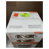 COMMERCIAL ELECTRIC 13 IN. 2-LIGHT BRUSHED NICKEL FLUSH MOUNT WITH FROSTED GLASS SHADE (2-PACK). SEE PICTURES!!