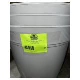 UNBRANDED BELLE 20 IN. DIA STORMY GRAY PLASTIC PLANTER WITH ATTACHED SAUCER. SEE PICTURES!!