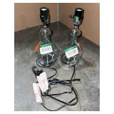 CRESSWELL 18 IN. CLEAR TEARDROP GLASS TABLE LAMP. SEE PICTURES!!