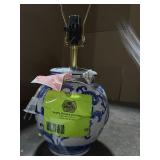 DECOR THERAPY CERAMIC CHIC 21 IN. BLUE AND WHITE TABLE LAMP. SEE PICTURES!!