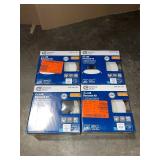 COMMERCIAL ELECTRIC 4 IN. WHITE FLUSH ROUND WET RATED LED INTEGRATED RECESSED LIGHTING KIT. SEE PICTURES!!