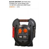BLACK+DECKER 700 PEAK AMP PORTABLE CAR JUMP STARTER WITH 12-VOLT DC OUTLET AND USB POWER. SEE PICTURES!!