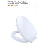 TOTO ROUND & ELONGATED SOFT CLOSE FRONT TOILET SEATS IN COTTON WHITE. SEE PICTURES!!