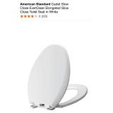 AMERICAN STANDARD CADET SLOW CLOSE EVERCLEAN ELONGATED SLOW CLOSE TOILET SEAT IN WHITE. SEE PICTURES!