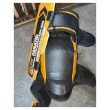 TOUGHBUILT 42.4 W ADJUSTABLE HEIGHT STEEL SAWHORSE AND JOBSITE TABLE & GELFIT BLACK THIGH SUPPORT STABILIZATION KNEE PAD. SEE PICTURES!!