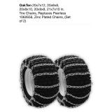 OAKTEN 20X7X12, 20X8X8, 20X8X10, 20X9X8, 21X7X10 IN. TIRE CHAINS, REPLACES PEERLESS 1062656. ZINC PLATED CHAINS, (SET OF 2). SEE PICTURES!!