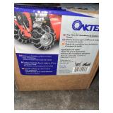 OAKTEN 20X7X12, 20X8X8, 20X8X10, 20X9X8, 21X7X10 IN. TIRE CHAINS, REPLACES PEERLESS 1062656. ZINC PLATED CHAINS, (SET OF 2). SEE PICTURES!!