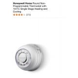 HONEYWELL HOME ROUND NON-PROGRAMMABLE THERMOSTAT WITH 1H/1C SINGLE STAGE HEATING AND COOLING. SEE PICTURES!!