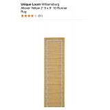UNIQUE LOOM WILLIAMSBURG ALLOVER YELLOW 2