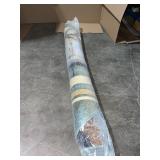 WELL WOVEN BARCLAY ARCS AND SHAPES MODERN LIGHT BLUE 3 FT. 11 IN. X 5 FT. 9 IN. OVAL AREA RUG. SEE PICTURES!!