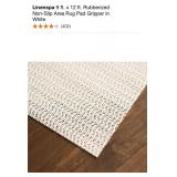 LINENSPA 9 FT. X 12 FT. RUBBERIZED NON-SLIP AREA RUG PAD GRIPPER IN WHITE. SEE PICTURES!!