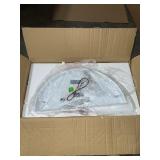 YOSEMITE HOME DECOR GLACIER POINT COLLECTION 1-LIGHT WHITE SCONCE WITH IVORY CLOUD GLASS SHADE. SEE PICTURES!!