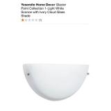 YOSEMITE HOME DECOR GLACIER POINT COLLECTION 1-LIGHT WHITE SCONCE WITH IVORY CLOUD GLASS SHADE. SEE PICTURES!!
