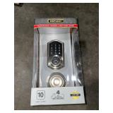 DEFIANT CASTLE SATIN NICKEL ELECTRONIC TOUCHPAD SINGLE CYLINDER DEADBOLT WITH HARTFORD PASSAGE KNOB COMBO PACK. SEE PICTURES!!