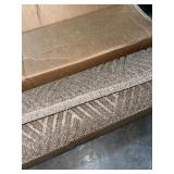 BUNGALOW FLOORING AQUA SHIELD DIAMONDS 35 IN. X 59 IN. PET POLYESTER DOOR MAT CAMEL. SEE PICTURES!!