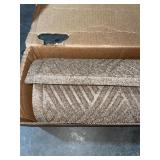 BUNGALOW FLOORING AQUA SHIELD DIAMONDS 35 IN. X 59 IN. PET POLYESTER DOOR MAT CAMEL. SEE PICTURES!!