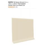 ROPPE 700 SERIES ALMOND 4 IN. X 1/8 IN. X 120 FT. THERMOPLASTIC RUBBER WALL COVE BASE COIL. SEE PICTURES!!