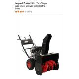 LEGEND FORCE 24 IN. TWO-STAGE GAS SNOW BLOWER WITH ELECTRIC START. SEE PICTURES!!