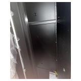 HUSKY REGULAR DUTY WELDED 24-GUAGE STEEL FREESTANDING GARAGE CABINET IN BLACK (31 IN. W X 75 IN. H X 20 IN. D). SEE PICTURES!!
