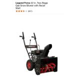 LEGEND FORCE 22 IN. TWO-STAGE GAS SNOW BLOWER WITH RECOIL START. SEE PICTURES!!