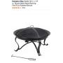 HAMPTON BAY SADLER 30 IN. X 19 IN. ROUND STEEL WOOD BURNING FIRE PIT IN RUBBED BRONZE. SEE PICTURES!!