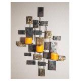 Retro Brutalist Metal Wall Art