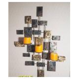Retro Brutalist Metal Wall Art