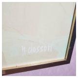 Vintage Eclectic Collage Abstract Art, Signed by Artist Dosson