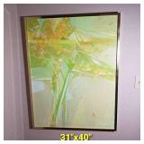 Vintage Eclectic Collage Abstract Art, Signed by Artist Dosson