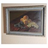Antique Fruit Still Life Original Oil on Canvas, dated 1905
